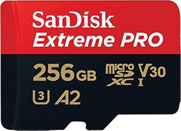SanDisk Extreme PRO 256GB scheda microSDXC + RescuePro Deluxe, Velocità fino a 200 MB/s) + adattatore SD, RescuePRO Deluxe, UHS-I, Class 10, U3, V30