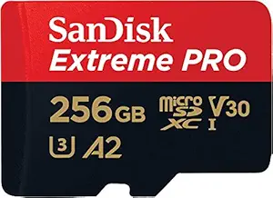 SanDisk Extreme Pro 256GB microSDXC UHS-I, V30, 200MB/s Read, 140MB/s Write, Memory Card for 4K Video on Smartphones, Action Cams and Drones
