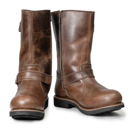 Image of Milwaukee Leather Men's Classic Leather Engineer Motorcycle Biker Boots | Premium Material, Round Toe, Rider Ready, Durable Everyday Wear