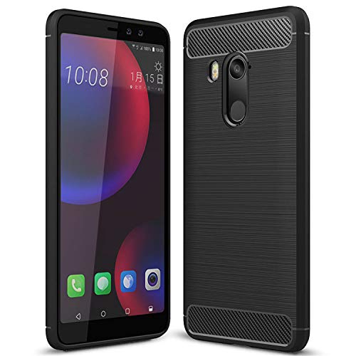 HTC U11 Eyes Case, Landee Carbon Fiber Design Shock Absorption Air Cushion Technology Drop Protection Phone Case Cover for HTC U11 Eyes - Black