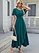 QMZ Wedding Guest Dresses for Women Have Pockets Cocktail Dress Ruffle Sleeve A Line Evening Party Formal Dresses for Women-Peacock Blue-L
