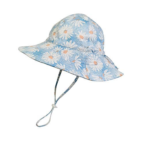 Baby Girl Sun Hat Summer Beach Bucket Hat UPF 50+ Sun Protection Caps Hat for Newborn Infant Toddlers Kids ((2-4 T) 20.5