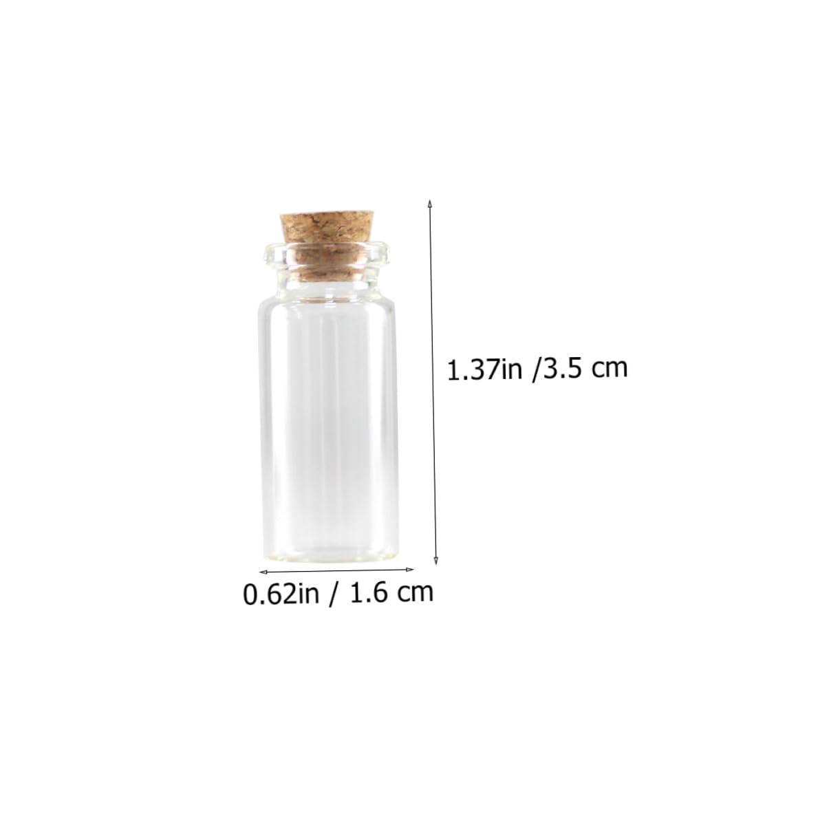 100 Stück Klarglasflaschen mit Korken 3ml Kleine Aufbewahrungsdose aus Glas Leichter und Angenehmer Griff für Dekoration und Haushalt