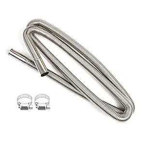 Diesel Heater Exhaust Pipe, 2.5cm/1in Inner Diameter Stainless Steel (200CM(78IN))