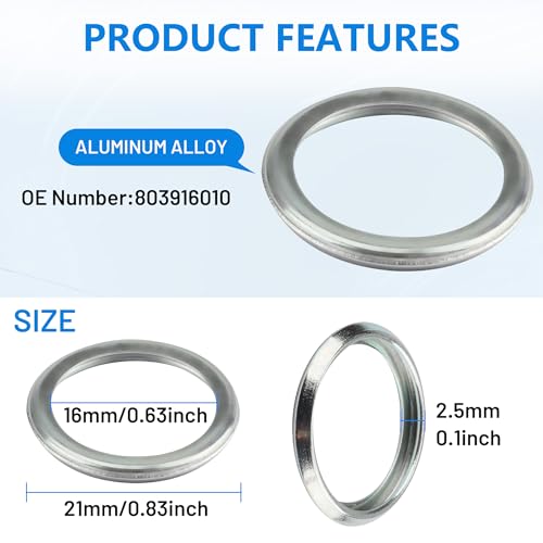 Image of 10pcs - 803916010 M16 Oil Pan Drain Plug Gasket 16mm Crush Washers Seal for Subaru Ascent BRZ XV Crosstrek Forester Outback Legacy WRX Impreza R Solterra, for Toyota 86 GR86, for Scion FR-S