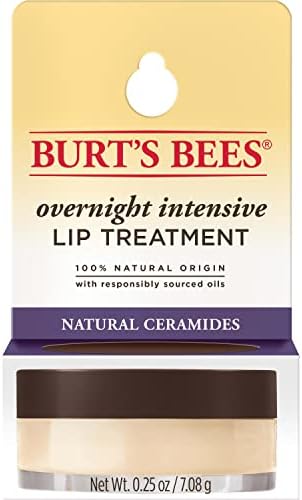Burt's Bees Lip Care Easter Basket Stuffers, Moisturizing Overnight Intensive Treatment Spring Gift, for All Day Hydration, Ultra Conditioning Moisturizer, 0.25 Ounce (Packaging May Vary)