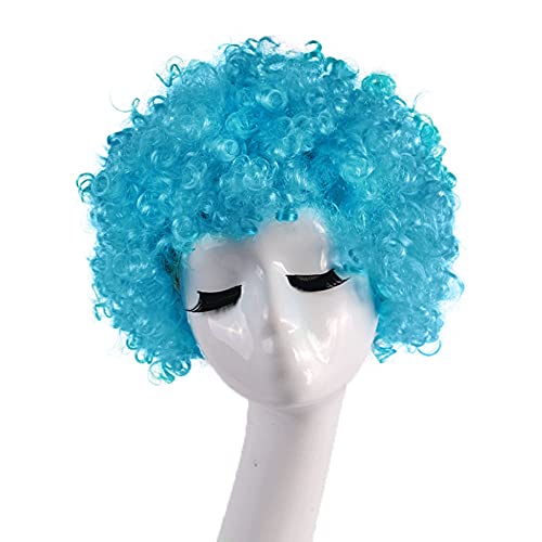 LARDUX Flash Explosion Wig - Clown Wig, Beautiful Afro Wig ,Fancy Dress Parties Wig, Cosplay Wig ,Men & Women 's Hair Wig for Cosplay /Halloween Party Costume (Blue)