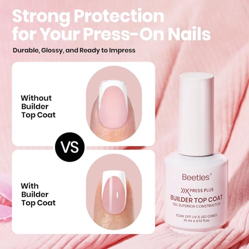 Image of Beetles 4Pcs Press-On Nail Essential Kit, Fast Dry Nail Glue, Builder Top Coat, Nail Remover & Cuticle Oil Set, Complete System for Secure Wear, Easy Removal & Natural Nail Care