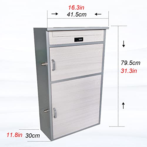Wxj Home Antitheft Parcel Drop Box Metal Freestanding Floor Letterbox Oversized Lockable Mailbox, Modern Front Door Parcel Mailbox For Secure Parcel And Mail Delivery #TOP1