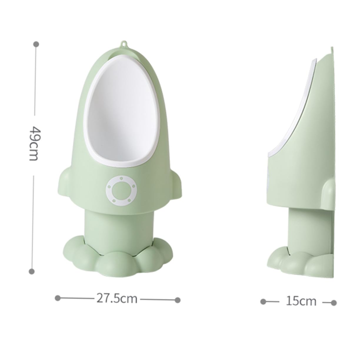 Höhenverstellbarer Steh Toilettensitz für Jungen mit Lustigem Raketen Design aus Pp Bequem und Leicht zu Reinigen für Töpfchentraining von Kleinkindern