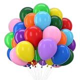 Ballons Anniversaire Multicolores 68 Pièces, 12 Pouces Ballon Helium Arc En Ciel Ballon Go...