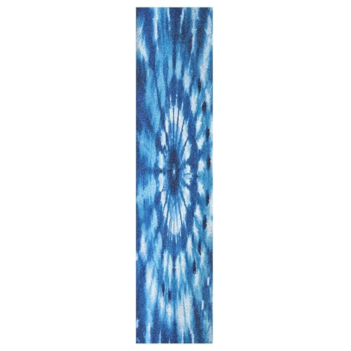 CEBUGI Blue Tie-dye Skateboard Grip Tape 33x9in Waterproof Tear-Proof Longboard Grip Tape Bubble Free Non-Slip Scooter Grip Tape for Girls Boys