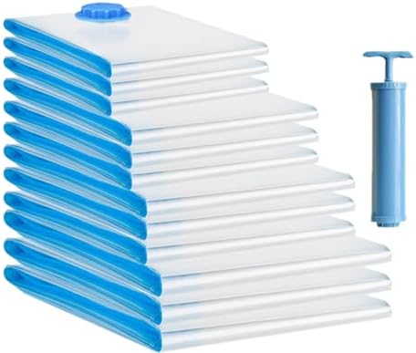 Vacuum Storage Bags(3 Small/3 Medium/3 Large/3 Jumbo) Space Saver...