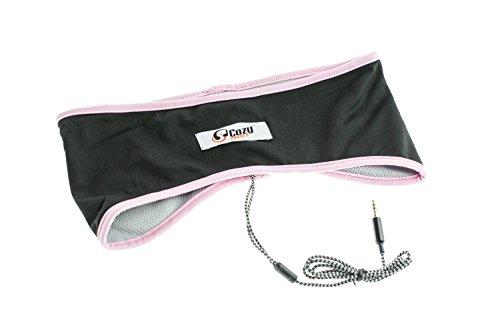 Preisvergleich Produktbild CozyPhones Schlaf Kopfhörer Mit Reisetasche - Kühlendes Lycra Meshgewebe Und Ultra Flache Kopfhörer. Perfekt Zum Schlafen, Sport, Für Flugreisen, Meditieren und Entspannen - PINK