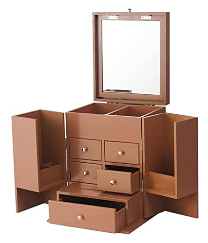 KSDCDF Cosmetic Storage Organizer - Easily Organize Your Cosmetics, Jewelry and Hair Accessories. Looks Elegant Sitting on Your Vanity, Bathroom Counter or Dresser. Clear Design for Easy Visibility.