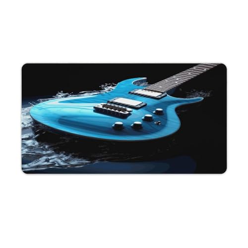 Sous main bureau guitare bleue imperméable contre les rayures et les taches