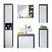 Produktbild trendteam smart living - 5-teilige Badkombination Badmöbel - Badezimmer - Miami - Aufbaumaß (BxHxT) 175 x 184 x 34 cm - Farbe Rauchsilber mit Weiß - 125990503