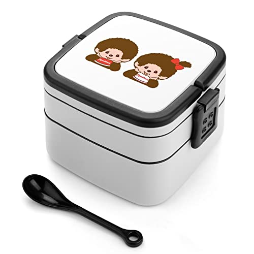 モンチッチ 弁当箱 ランチボックス 二段 抗菌 お弁当箱 べんとう箱 大容量 おべんとう箱 ふわっと盛れる おべんとう箱 スプーン付き 女性用 男性用 子供用 保温弁当箱 ランチボックス