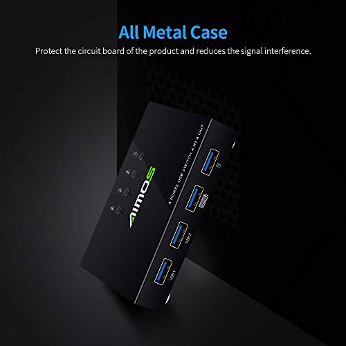 Andoer AIMOS AM-404K USB Impressora Share Switcher 4 portas Teclado Mouse U Disco HDD USB Controlado