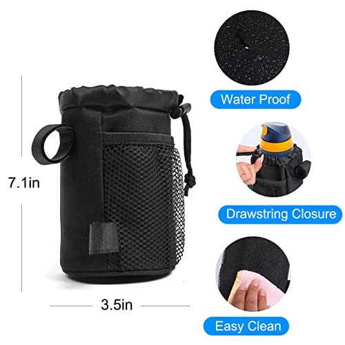 Bike Cup Holder No Screws, Bike Water Bottle Cages For Mountain Bike Road Kids Bikes, Adjustable Holder Bike Water Bottle With Mesh Pockets, Handlebar Drink Cup Holder Up To 32Oz #TOP6