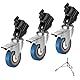 NEEWER Professionelles Lenkrollen Set, 3er Pack Stativrollen, rutschfeste 360° drehbare Gummiräder, langlebige Eisenkonstruktion, Fußbremssperre, nur für Heavy Duty Lichtstativ mit 22mm Beinen, ST001