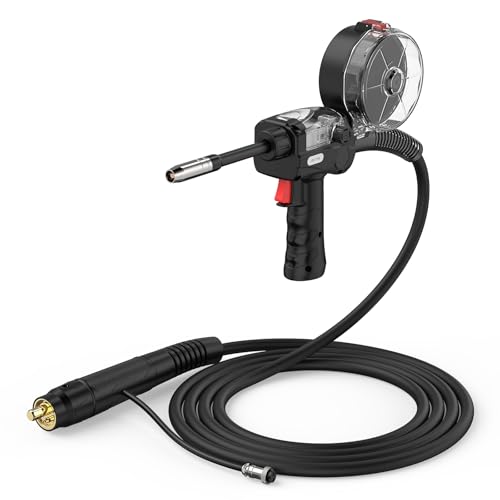 YESWELDER Pistola a Bobina 150A Cavo 3M, Torcia per Saldatura Alluminio con Connessione Euro Generale Compatibile con Saldatrice YESWELDER MIG-185D PRO, saldatura FLUX/MIG/Alluminio