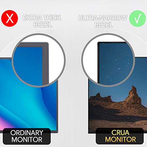 Crua 22 Inch Monitor, Fhd(1920X1080P) 75Hz Va Desktop Computer Monitor, 3 Sides Narrow Bezel 178° Wide Viewing Angle Business Office Display With Eye-Care Technology, Support Vesa, Vga&Hdmi Port-Black #TOP3