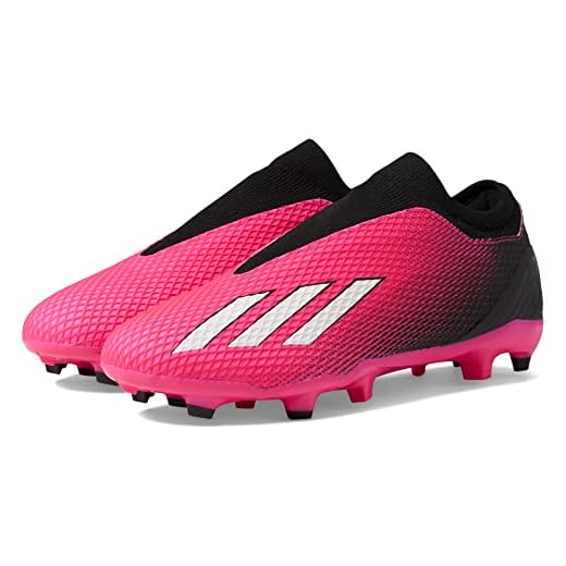adidas Unisex X SPEEDPORTAL.3 Laceless Firm Ground Soccer Shoe, Team Shock Pink/Zero Metallic/Black, 11 US Men