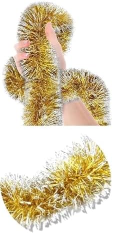 49.2ft Tinsel Garland Metallic Streamers for Holiday Party Decorations image 4