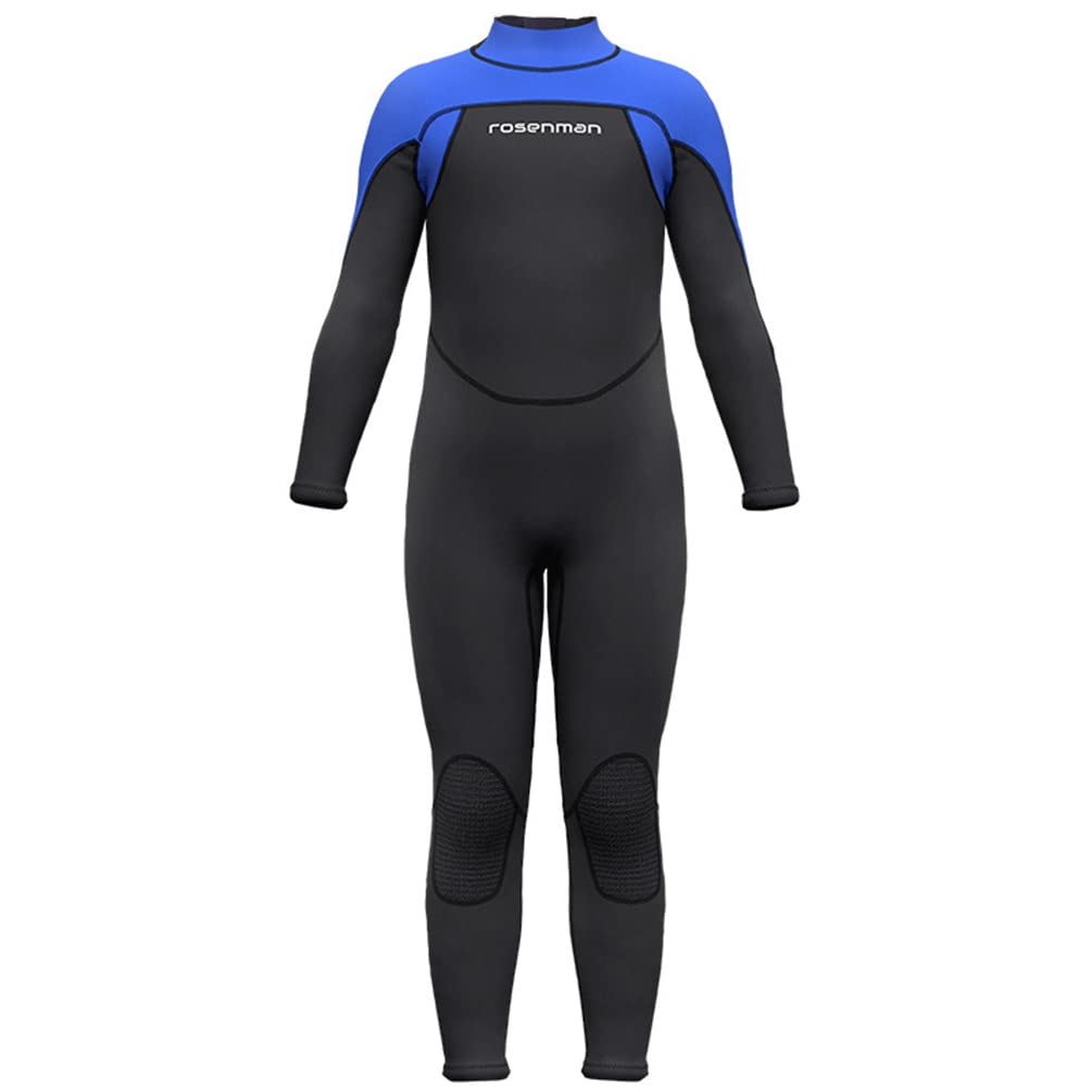 Traje de neopreno para niños de 3 mm de cuerpo completo de neopreno cálido protección solar adolescentes niños niñas cremallera trasera elástico surf snorkel natación traje de buceo