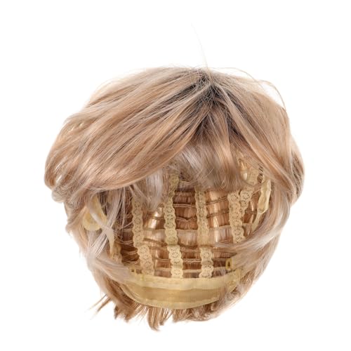 Perruque courte synthétique aux cheveux lisses d'une finition haut de gamme