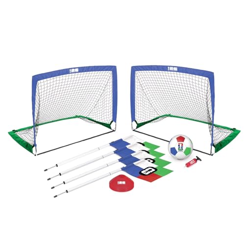 Soccer Stadium Kids Goal Set with Ball, Nets, Flags, Cones