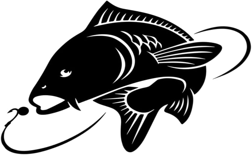 Carp Fishing Vinyl Sticker Fish Fisherman Car Van Truck Decal