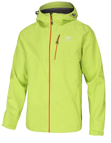 Image of NORDIC OUTLAND Mens Lightweight Hooded Waterproof Rain Jacket Breathable Raincoat Shell for Outdoor Mountain Hiking