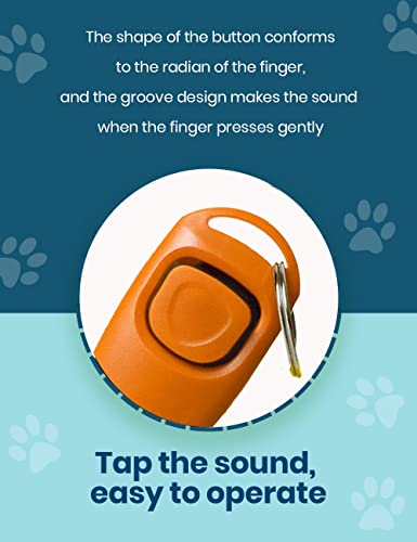 Ahero 2 In 1 Dog Whistle&Clicker, Dog Training Tool Make Dogs Come To You,Stop Barking,Behavior Aids(Orange) #TOP2