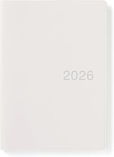 无印良品 周一开始月历/周历日程簿・2025年12月开始 B6・白灰色 84854217
