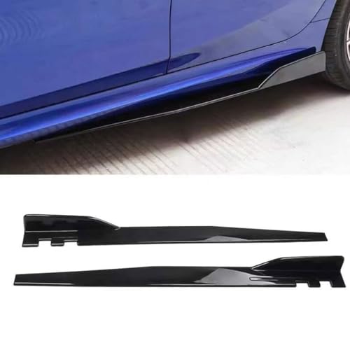 WQLTTFC Faldones Laterales para Audi A4 Avant B7 8E 2004 2005 2006 2007 2008, Falda Lateral de Extensión Estribos AntiarañAzos Protector, Accesorios Coche,Bright Black