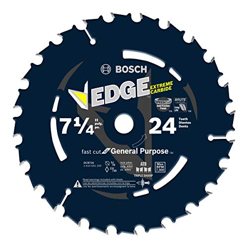BOSCH DCB724 7-1/4 in. 24 Tooth Edge Circular Saw Blade Brut...