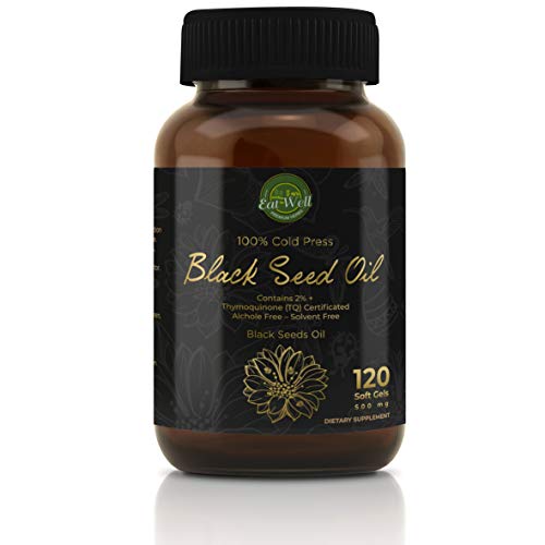 Black Seed Oil 500mg per Serving - 120 Softgel Capsules - Highest TQ Content - 100% Virgin, Cold-Pressed Turkish Black Cumin (Nigella Sativa Seed Oil) - Rich Source of Omega 3, 6 & 9