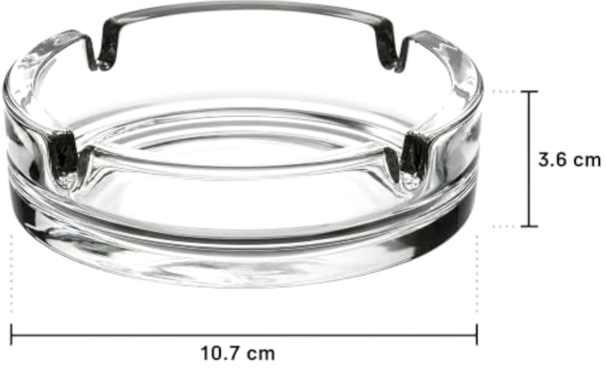 Round Transparent Glass Ashtray for Stylish Smoking