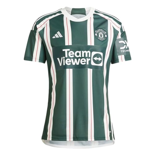 adidas Camiseta Manchester United 23/24 Away - Listras verticais clássicas, absorção de umidade, emb
