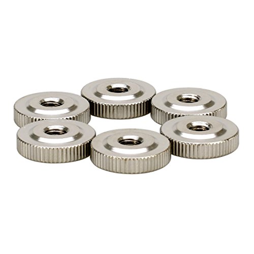 M2 Rändelmuttern Niedrige Form, Legierter Stahl, Nickel, 20 Stück