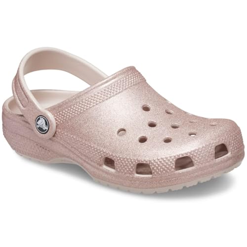 Image of Crocs Kids Classic Glitter Clogs, Quartz Glitter, 4 Toddler