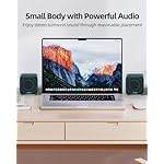 Computer Speakers,Computer Speakers for Desktop PC,Desktop Speakers,Small Computer Speakers USB Powered 3.5mm Aux Speaker for PC,Laptop,Tablet,Phone, Black - Image 4