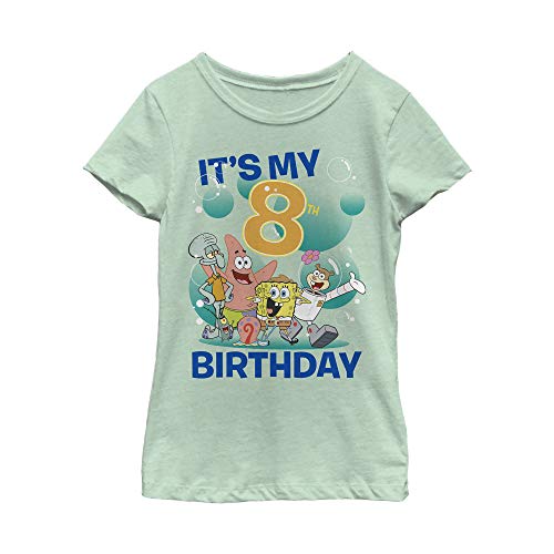 Fifth Sun Spongebob Squarepants Group 8th Birthday Girls Short Sleeve Tee Shirt