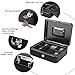 Jssmst Locking Large Metal Cash Box with Money Tray,Lock Box,Black