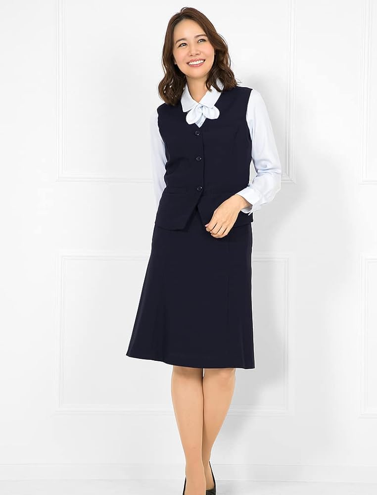 事務服 Aラインスカートとベストセットアップ 楽天市場】aラインスカート（セットアップ｜事務服