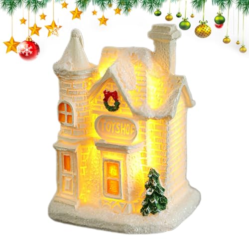 Christmas Village House | Led Christmas Decoration | Charming Christmas House, Tabletop Christmas Decor, House, Christmas Home D
