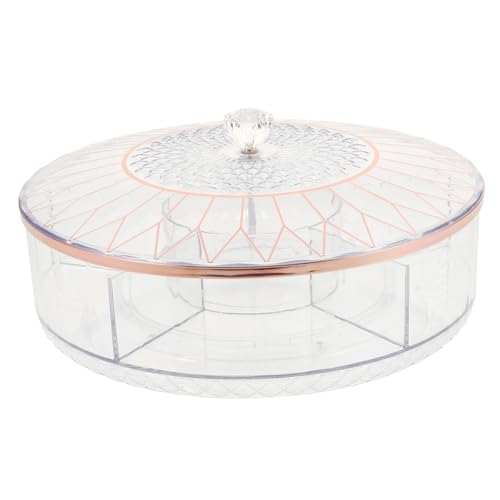 Alipis Bandeja para Servir Bocadillos Dividida Bandeja para Servir Frutas Bandejas Grandes para Frutas Bandejas para Bocadillos para Fiestas Tapa para Plato de Dulces Multifuncional Fácil de Mantener