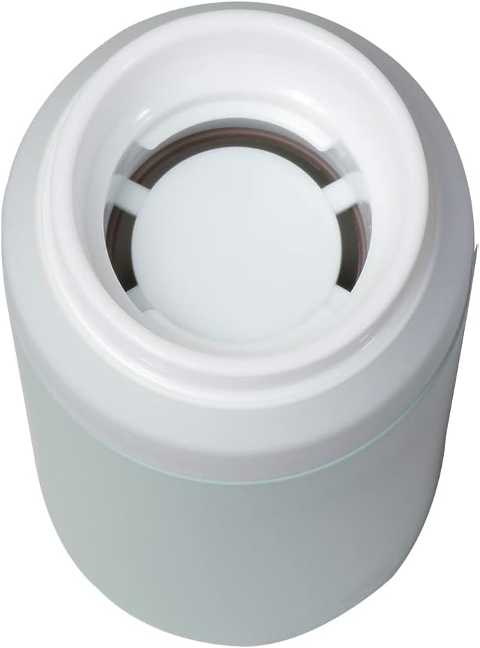 Pearl Metal HB-6383 Water Bottle, Mug Bottle, 11.8 fl oz (350 ml), Ice Stopper, Heat Retention, Cold Retention, Stainless Steel, Smoky Green, Cafe Mug Fit